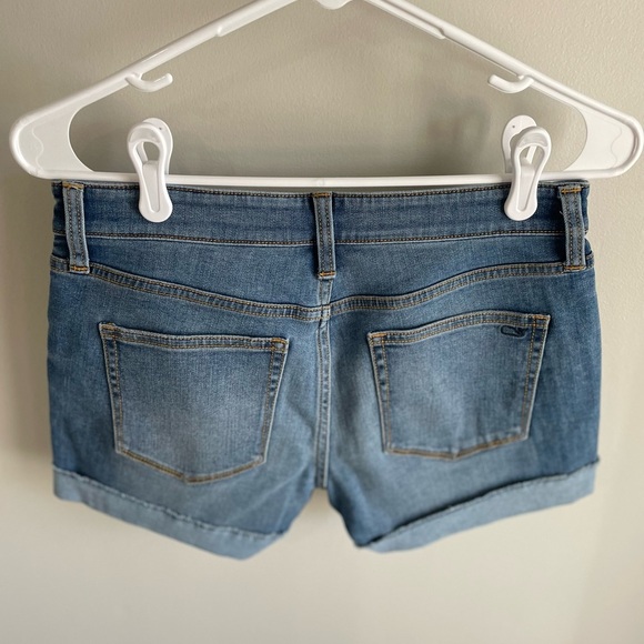 Vineyard Vines Indigo Raw Cuffed Shorts - Moonlight Blue - Size 0 - NWT - Picture 9 of 11